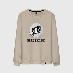 Свитшот хлопковый мужской Gray gradient Logo Buick, цвет: миндальный