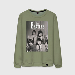 Свитшот хлопковый мужской Легендарные музыканты, цвет: авокадо