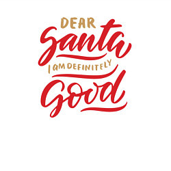 Свитшот хлопковый мужской Dear Santa Iam definitely Good, цвет: белый — фото 2