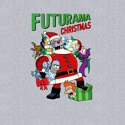 Свитшот хлопковый мужской Christmas Futurama, цвет: меланж — фото 2