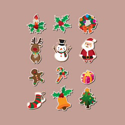 Свитшот хлопковый мужской Санта-Клауса новый год, цвет: пыльно-розовый — фото 2