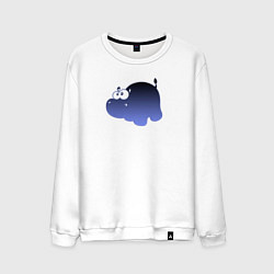 Мужской свитшот Бегемотик фиолетовый