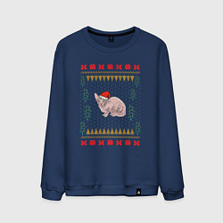 Мужской свитшот Сфинкс рождественский свитер