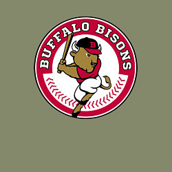 Свитшот хлопковый мужской Buffalo Bisons - baseball team, цвет: авокадо — фото 2