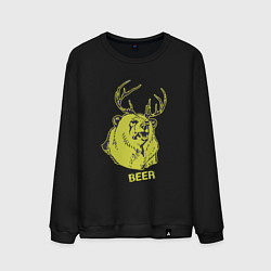 Свитшот хлопковый мужской Macs Beer Deer, цвет: черный