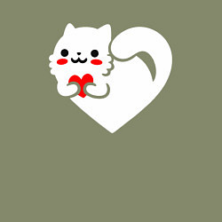 Свитшот хлопковый мужской Сердцекот, цвет: авокадо — фото 2