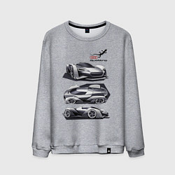 Свитшот хлопковый мужской Audi motorsport concept sketch, цвет: меланж
