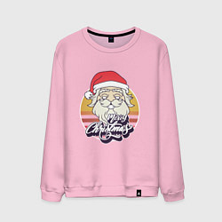 Свитшот хлопковый мужской Лого Дед Мороза, цвет: светло-розовый