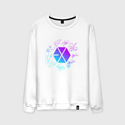 Мужской свитшот EXO BAND NEON LOGO АВТОГРАФЫ