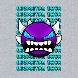 Свитшот хлопковый мужской GEOMETRY DASH ФИОЛЕТОВЫЙ ДЕМОН ГЕОМЕТРИЯ, цвет: меланж — фото 2