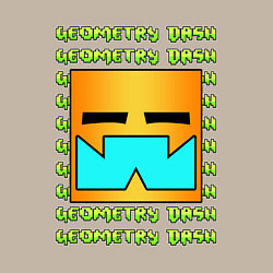 Свитшот хлопковый мужской GEOMETRY DASH КЛАССИКА УРОВЕНЬ, цвет: миндальный — фото 2