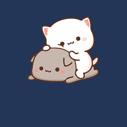 Свитшот хлопковый мужской Котики играют 02, цвет: тёмно-синий — фото 2