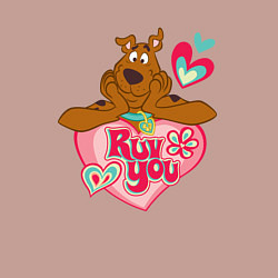 Свитшот хлопковый мужской Ruv you Scooby Doo, цвет: пыльно-розовый — фото 2