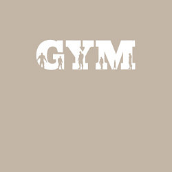 Свитшот хлопковый мужской GYM- образ жизни, цвет: миндальный — фото 2