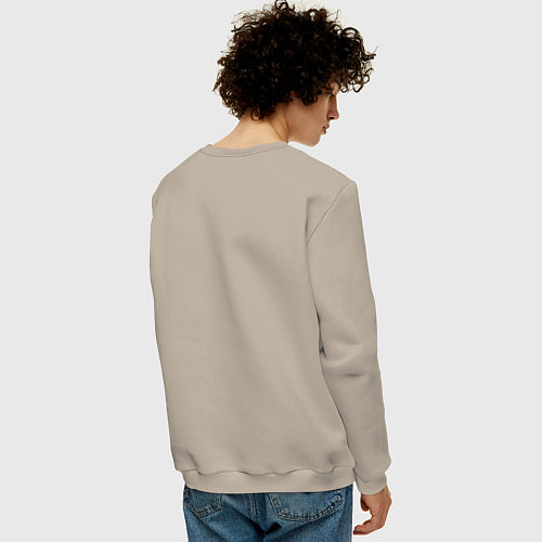 Мужской свитшот Ставь палатку пока трезв / Миндальный – фото 4