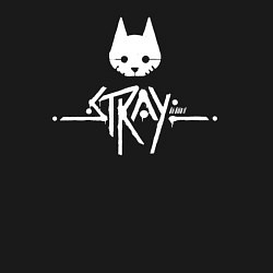 Свитшот хлопковый мужской Stray: White Logo, цвет: черный — фото 2