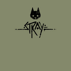 Свитшот хлопковый мужской Stray: Black Logo, цвет: авокадо — фото 2