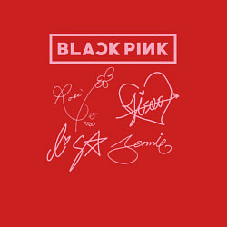 Свитшот хлопковый мужской BLACKPINK АВТОГРАФЫ БЛЭКПИНК, цвет: красный — фото 2