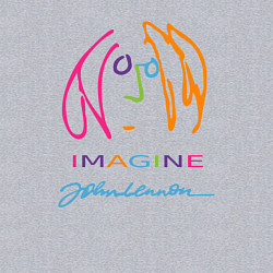 Свитшот хлопковый мужской Джон Леннон Автопортрет Автограф, цвет: меланж — фото 2