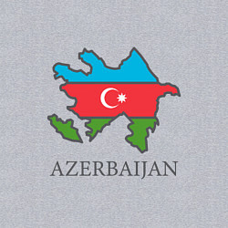 Свитшот хлопковый мужской Map Azerbaijan, цвет: меланж — фото 2