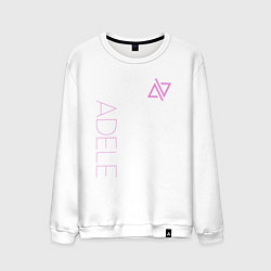 Свитшот хлопковый мужской Adele Logo, цвет: белый