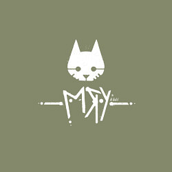 Свитшот хлопковый мужской Stray: Мяу, цвет: авокадо — фото 2