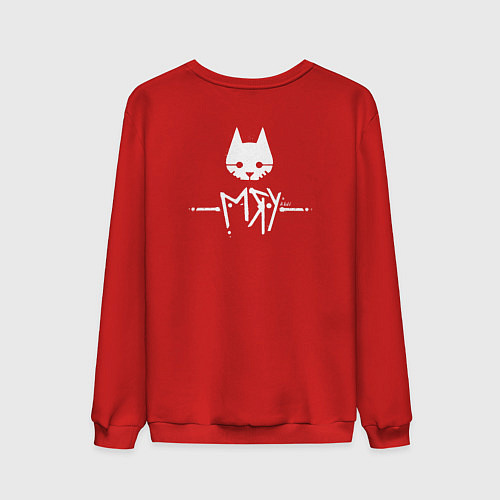Мужской свитшот Stray: Мяу / Красный – фото 2