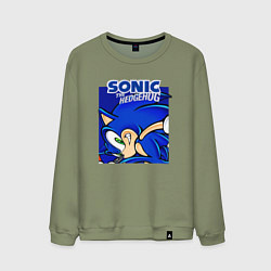 Свитшот хлопковый мужской Sonic Adventure Sonic, цвет: авокадо