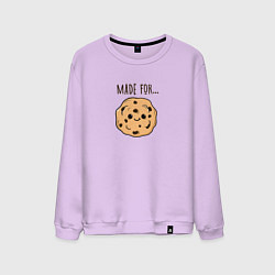 Свитшот хлопковый мужской Cookie - Made for, цвет: лаванда