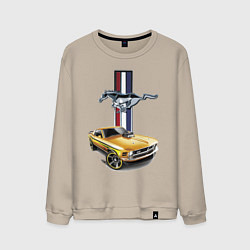 Свитшот хлопковый мужской Mustang motorsport, цвет: миндальный