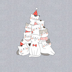 Свитшот хлопковый мужской КОТОЁЛКА новый год, цвет: меланж — фото 2