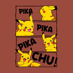 Свитшот хлопковый мужской Пика Пика Пикачу Pikachu, цвет: кирпичный — фото 2
