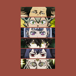 Свитшот хлопковый мужской Чнерный Клевер Black Clover, персонажи, цвет: кирпичный — фото 2