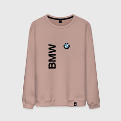 Свитшот хлопковый мужской BMW ато супер, цвет: пыльно-розовый