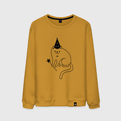 Мужской свитшот Кот - волшебник