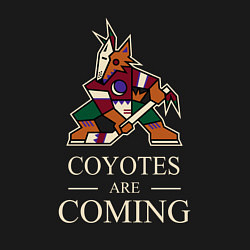 Свитшот хлопковый мужской Coyotes are coming, Аризона Койотис, Arizona Coyot, цвет: черный — фото 2