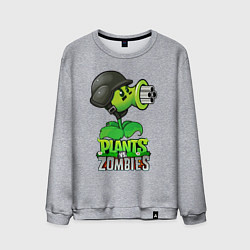 Свитшот хлопковый мужской Plants vs Zombies Горохомёт, цвет: меланж