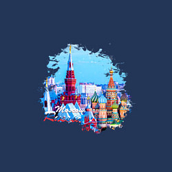 Свитшот хлопковый мужской Москва Россия Туризм, цвет: тёмно-синий — фото 2