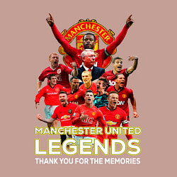 Свитшот хлопковый мужской Легенды Манчестера Manchester United Legends, цвет: пыльно-розовый — фото 2