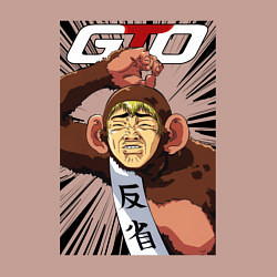 Свитшот хлопковый мужской Onizuka gorilla, цвет: пыльно-розовый — фото 2