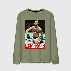 Свитшот хлопковый мужской Конор МакГрегор McGregor, цвет: авокадо