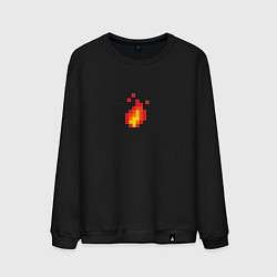 Мужской свитшот 8 Bit Digital Fire