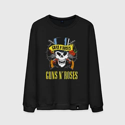 Свитшот хлопковый мужской GUNS N ROSES ГРУППА, цвет: черный