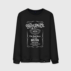 Свитшот хлопковый мужской Aerosmith Аэросмит, цвет: черный