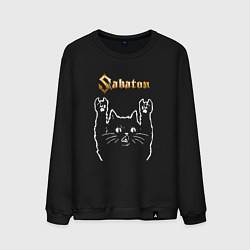 Мужской свитшот Sabaton Сабатон Рок кот