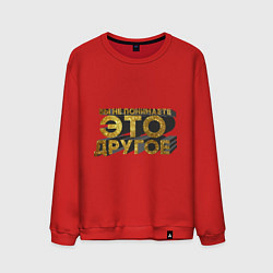 Свитшот хлопковый мужской Вы не понимаете, это другое gold, цвет: красный