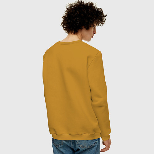 Мужской свитшот Рахманинов Белый / Горчичный – фото 4