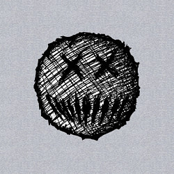 Свитшот хлопковый мужской Жуткая рожица пиксельная, цвет: меланж — фото 2