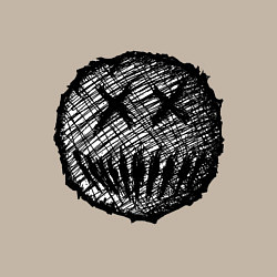 Свитшот хлопковый мужской Жуткая рожица пиксельная, цвет: миндальный — фото 2