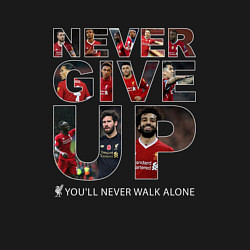 Свитшот хлопковый мужской NEVER GIVE UP Liverpool Ливерпуль, цвет: черный — фото 2